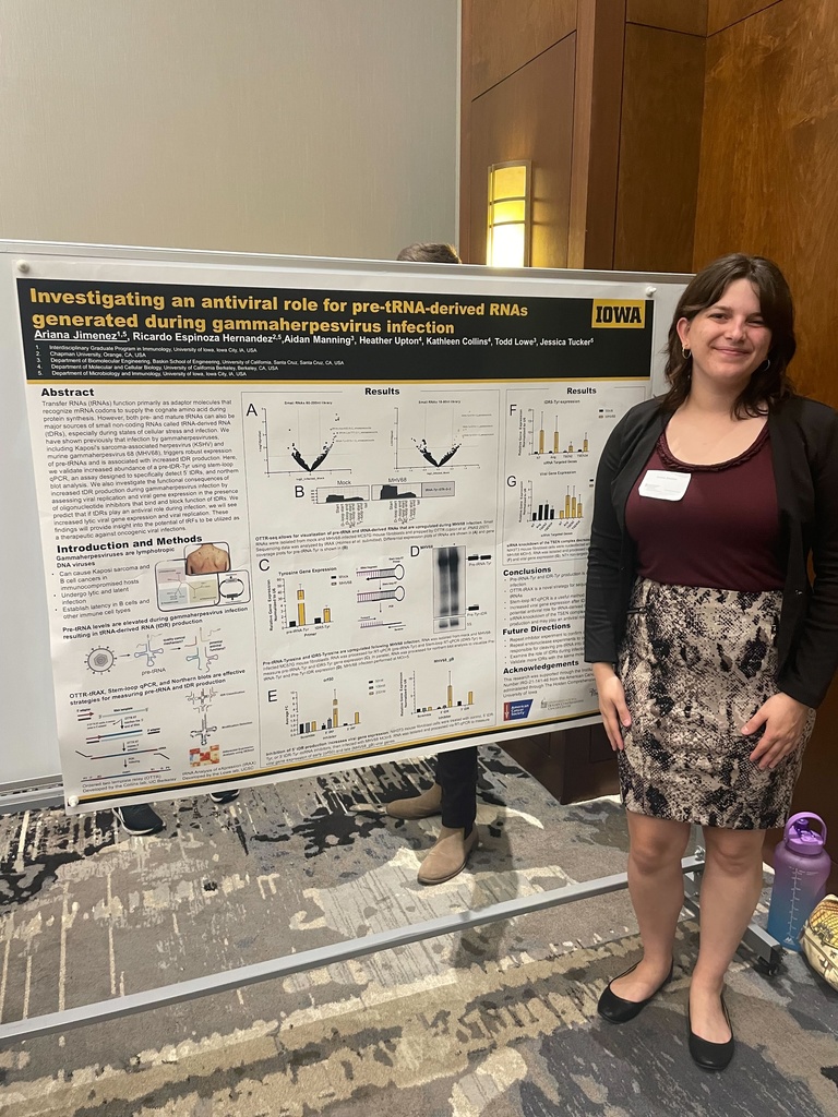 Ariana presents a poster at the Immunology Retreat 2022.